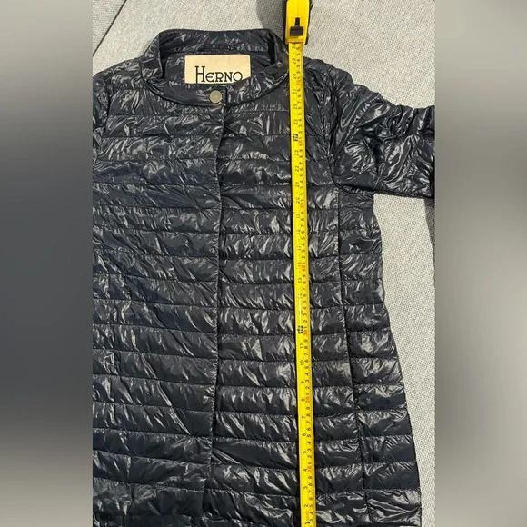 HERNO Ultralight Goose Down Rossella Jacket Navy. Sz US 10| $685 Retail - Picture 14 of 16